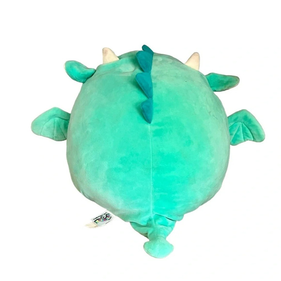 12" Miles Green Dragon Plush Squishmallows Bluish Silver Sparkles Softie VGUC - Picture 3 of 7